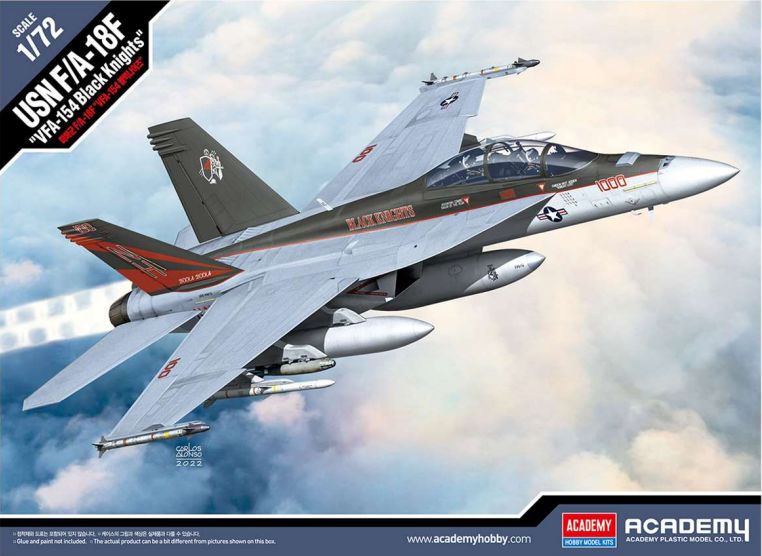 Academy 1/72 USN F/A-18F VFA-154 Black Knights