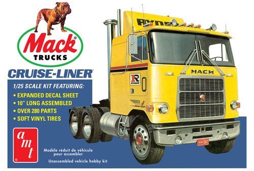 AMT 1/25 Mack Cruise-Liner Semi Tractor Model Kit (Level 3)