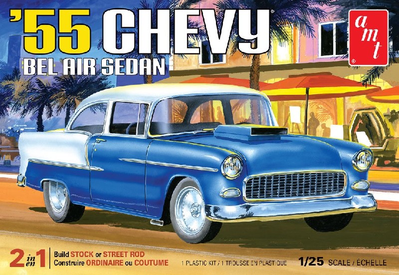 AMT 1955 Chevy Bel Air Sedan 1/25 Model Kit (Level 2)