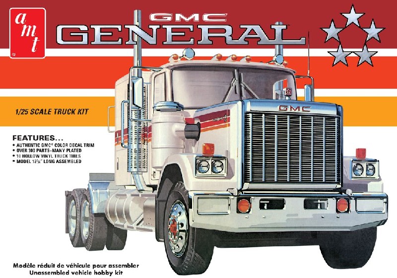 AMT 1976 GMC General Semi Tractor 1/25 Model Kit (Level 3)