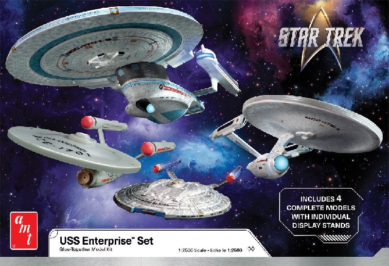 AMT 1/2500 Star Trek U.S.S. Enterprise Four Ship Set (Level 2)