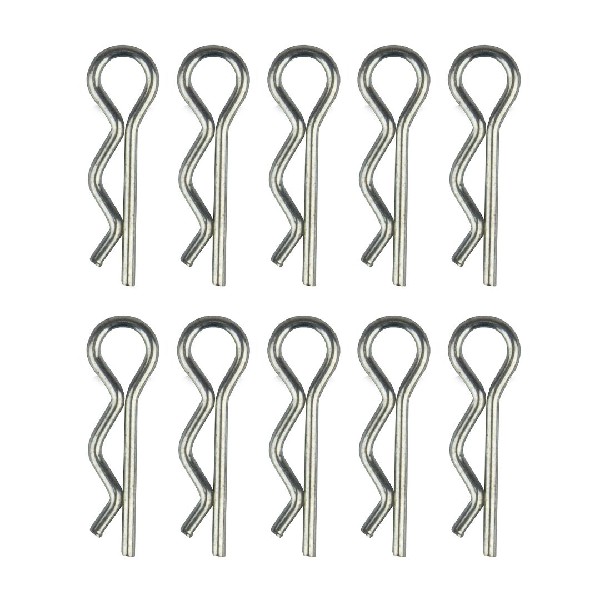 Team Associated Body Clips (Silver) (10)