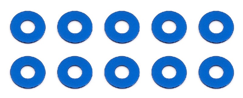 Team Associated Aluminum Bulkhead Washers, 7.8x0.5 mm (10)