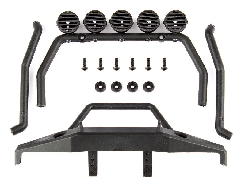Team Associated CR12 Roll Bar and Bumper Set, black