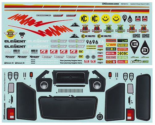 Element RC Enduro12, Bushido Decal Sheet