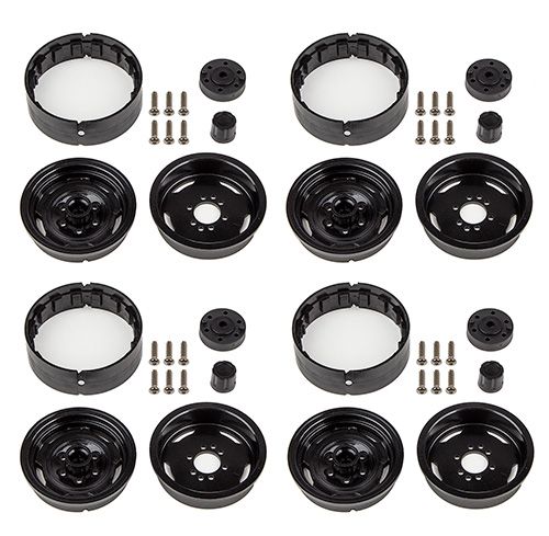 Team Associated Enduro Steelie Wheels, 1.9", Black