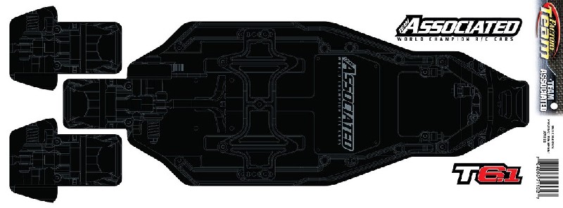 Team Associated T6.1 FT Chassis Protective Sheet, printed