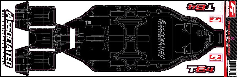 Team Associated RC10T6.4 FT Chassis Protective Sheet, Printed