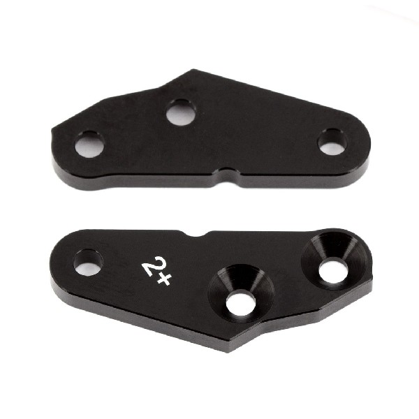 Team Associated FT RC8B3 Steering Block Arms, +2°, aluminum