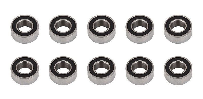 Team Associated Clutch Bearings, 5x10x4mm, rubber sealed