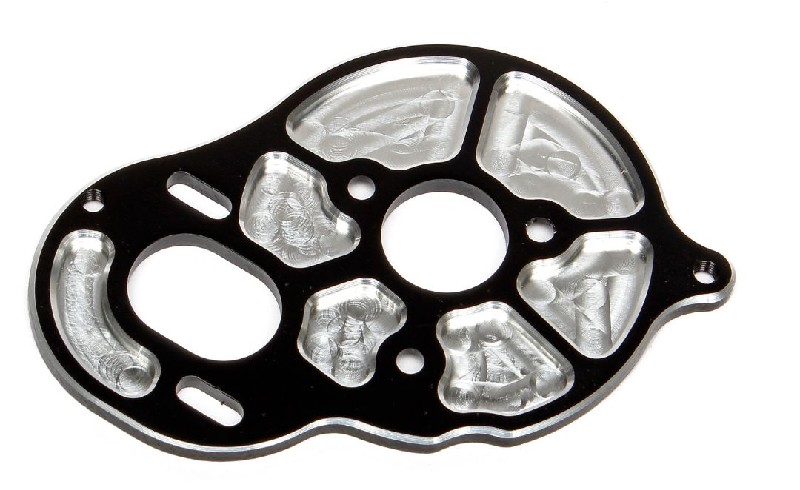Team Associated FT Front Motor Plate, black, 3 gear