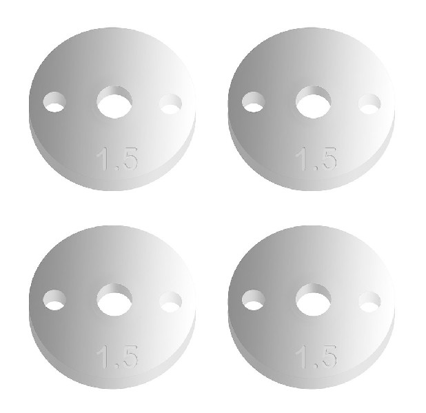Team Associated FT V2 Flat Shock Piston (2x1.5mm)(4)