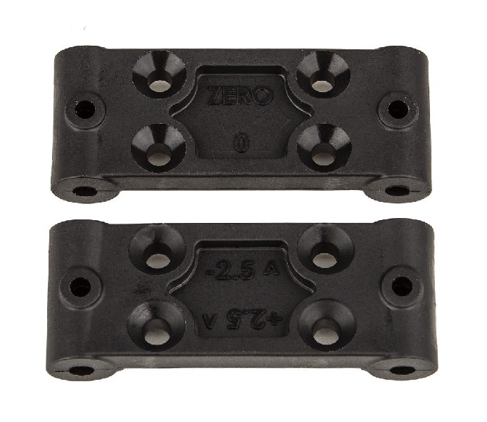 Team Associated RC10B6.4 Front Bulkhead Set, 0deg and 2.5deg