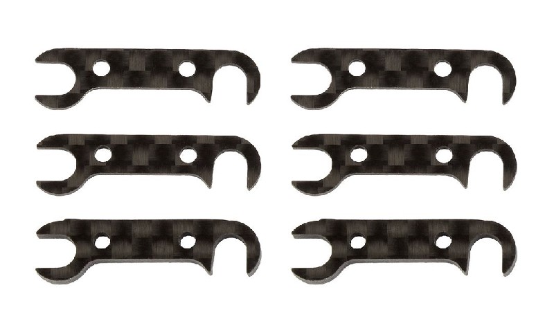 Team Associated RC10B74 FT Graphite Rear Hub Link Shim Set