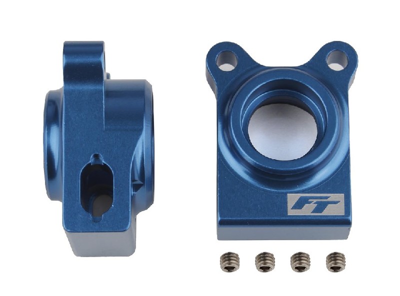 Team Associated RC10B74.1 FT Rear Hubs, blue aluminum