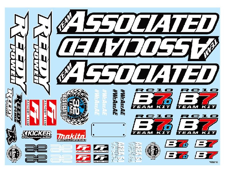 Team Associated RC10B7 Decal Sheet