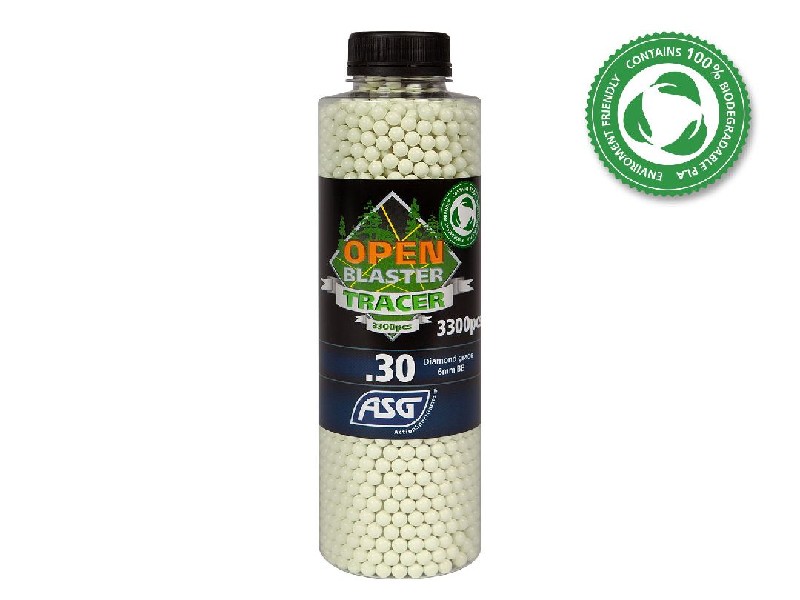 ASG Open Blaster Tracer BB's .30g (3300 ct) - Green