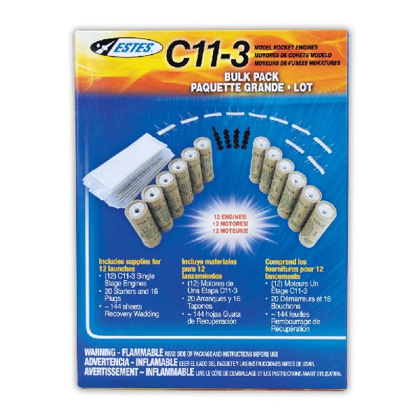 Estes Rockets C11-3 Engines (12 pk) (English Only)