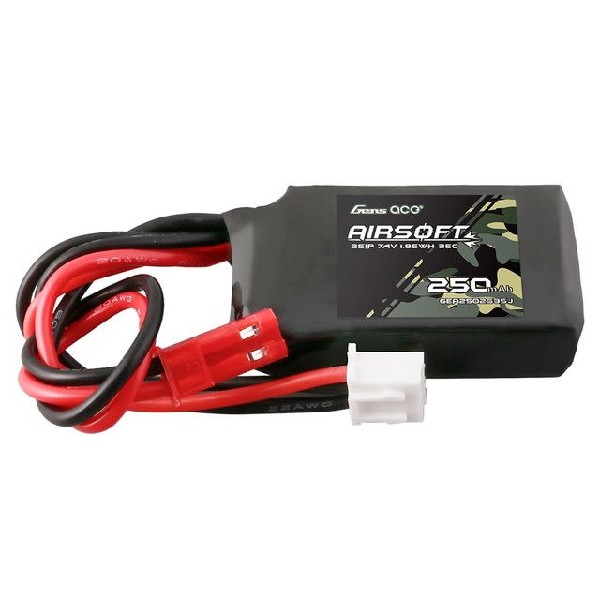 Gens Ace Airsoft 250mAh 2S 7.4V 35C JST Plug