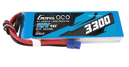 Gens Ace G-Tech 3300mAh 3S 11.1V 45C LiPo EC3 Plug