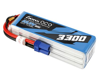 Gens Ace - 1056 - 3300mAh 22.2V 60C 6S1P LiPo Battery w/ EC5