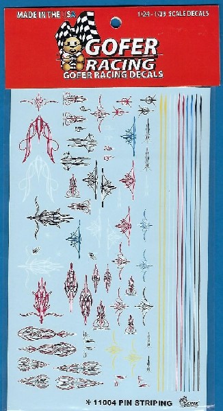 Gofer Racing Decals Pin Striping Decals 1/24