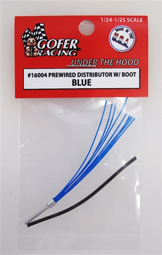 Gofer Racing Eight-Cylinder Prewired Distributor w/ Boot - Blue