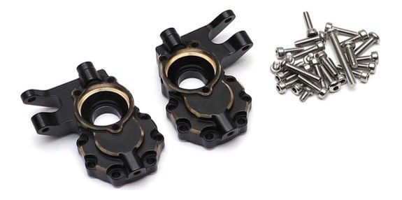 Hobby Details Traxxas TRX-4 Brass Portal Drive Housing-Black (2)