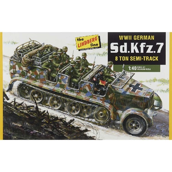 Lindberg German Halftrack Carrier 1/40 Model Kit (Level 2)