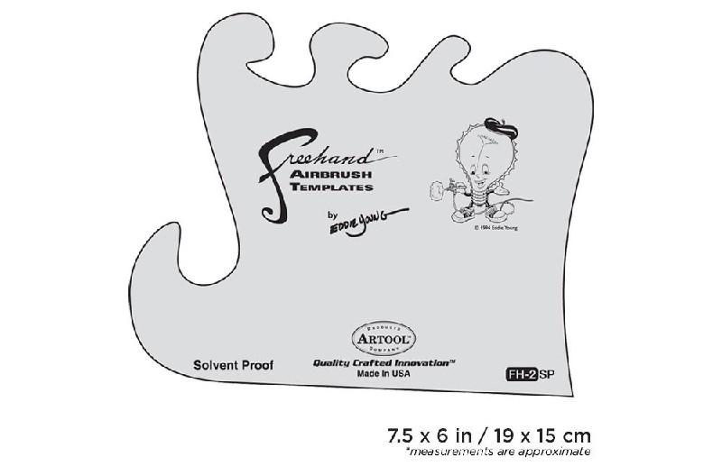 Iwata Artool FH2 Freehand Airbrush Template by Eddie Young