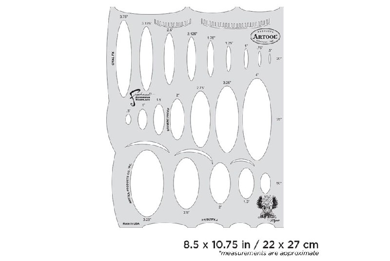 Iwata Artool Blasted FX Oval FX Freehand Airbrush Template
