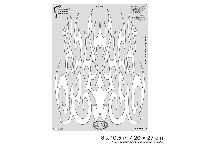Iwata Artool Flame-o-rama 2 Gothika Freehand Airbrush Template