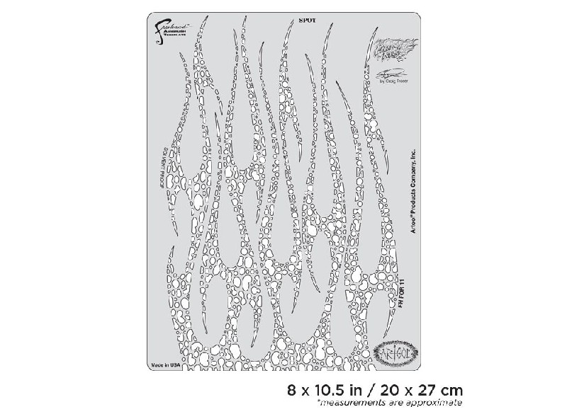 Iwata Artool Flame-o-rama 2 Spot Freehand Airbrush Template
