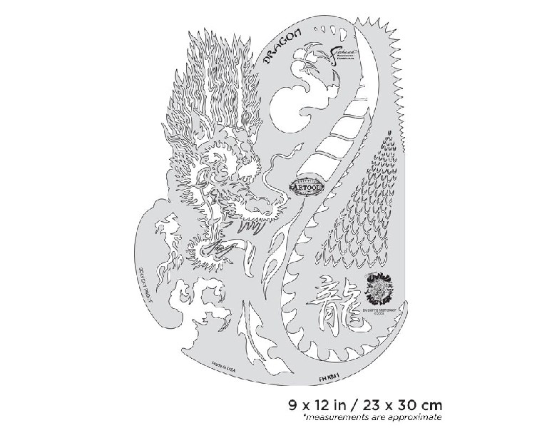 Iwata Artool Kanji Master Dragon Freehand Airbrush Template