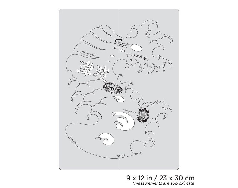 Iwata Artool Kanji Master Tsunami Freehand Airbrush Template