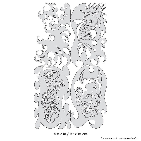 Iwata Artool Kanji Motto Nano Freehand Airbrush Template