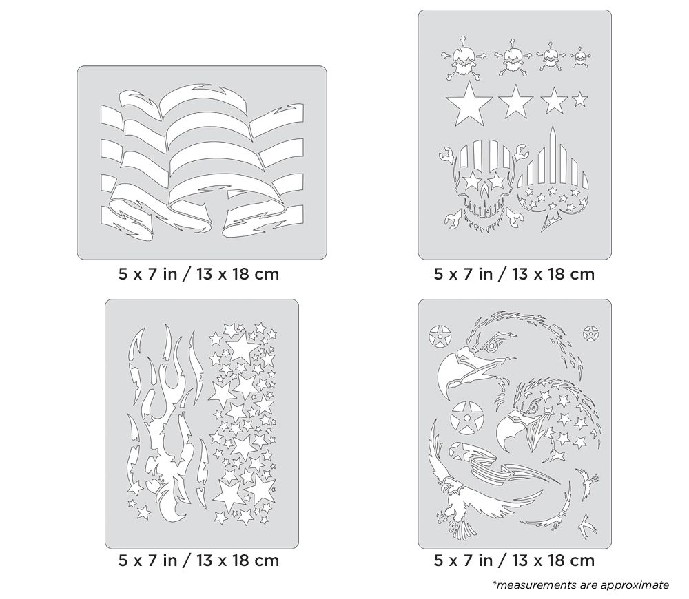Iwata Artool Patriotica Mini Series Freehand Airbrush Template