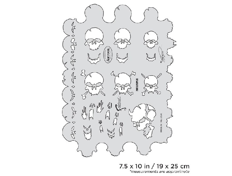 Iwata Artool Skullmaster Multiple Freehand Airbrush Template