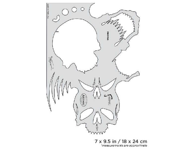 Iwata Artool Skullmaster The Frontal Freehand Airbrush Template