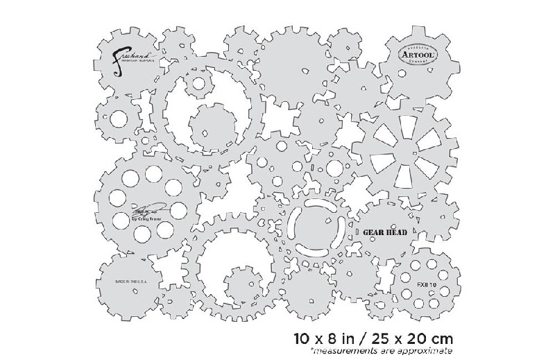Iwata Artool FX II Gear Head Freehand Airbrush Template