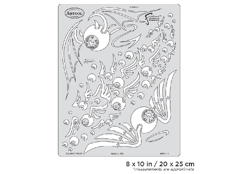 Iwata Artool Kustom Kulture Flyballz Freehand Airbrush Template