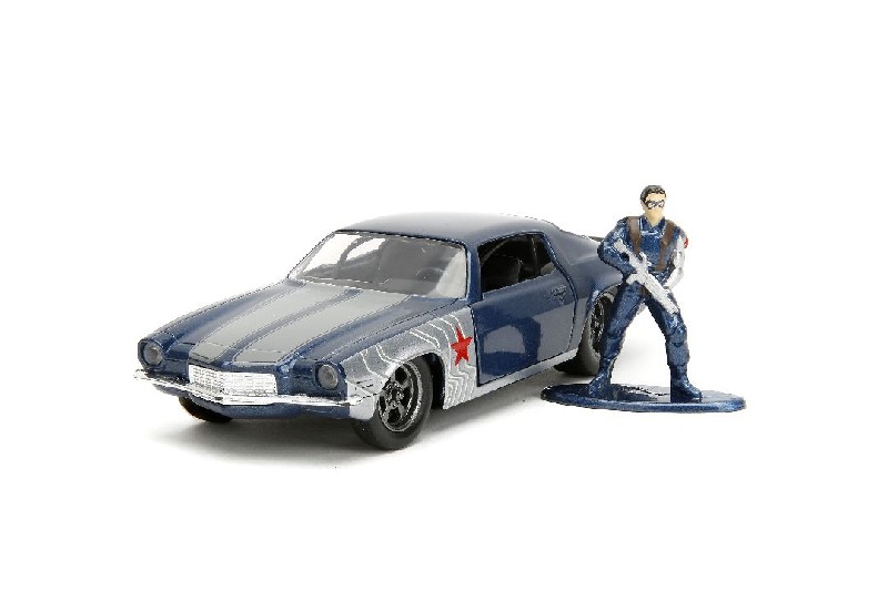 Jada 1/32 "Hollywood Rides" Marvel 1973 Chevy Camaro W/Soldier