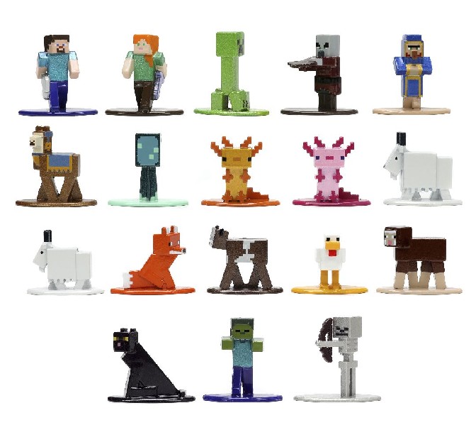 Jada 1.65" Nano Metalfigs Minecraft 18 Pack W8