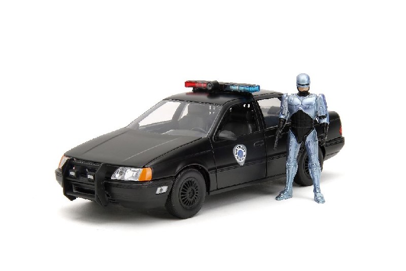 Jada 1/24 "Hollywood Rides" 1986 OCP Ford Taurus w/ RoboCop