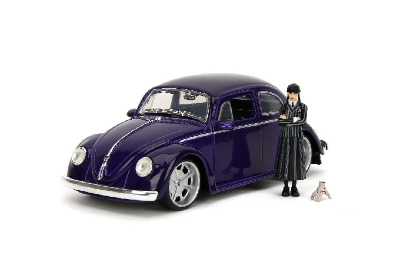 Jada 1/24 "Hollywood Rides" 1959 VW Beetle w/ Wednesday Addams