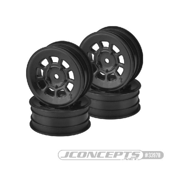 JConcepts9 shot 2.2" front wheel (black)- 4pc