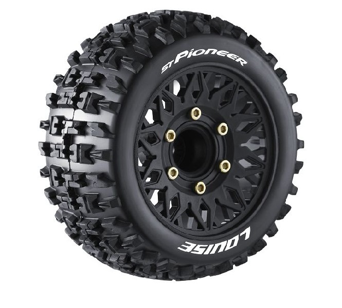 Louise R/C ST-Pioneer 2.8" Removable Hex Black Whls 4.0" OD(2)