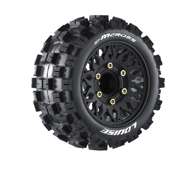 Louise R/C ST-Mcross 2.8" Removable Hex Black Whls 4.1" OD(2)