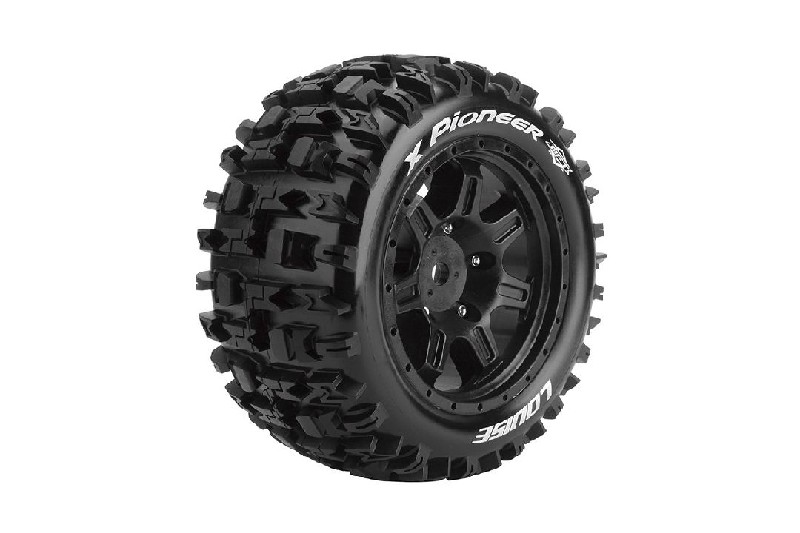 Louise R/C X-Pioneer 4.3" Black Wheels (Arrma Kraton 8S)(2)
