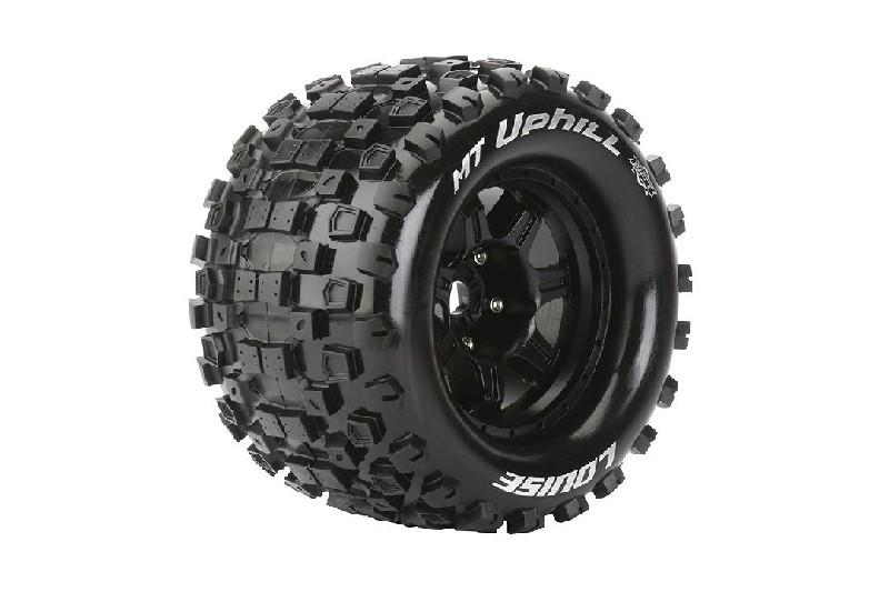 Louise R/C MT-Uphill 3.8"-1/2" Offset, Black Whls 6.7" OD (2)